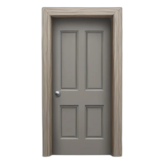 one open door wood color gray style perpective sticker