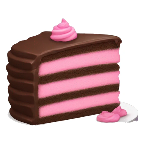 Chocolate cake with pink frosting sticker