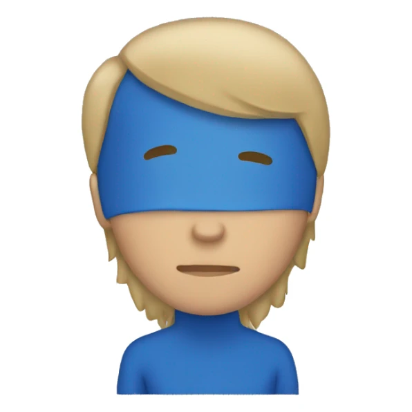 Blue feet under sticker