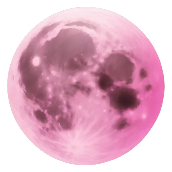 pink moon sticker