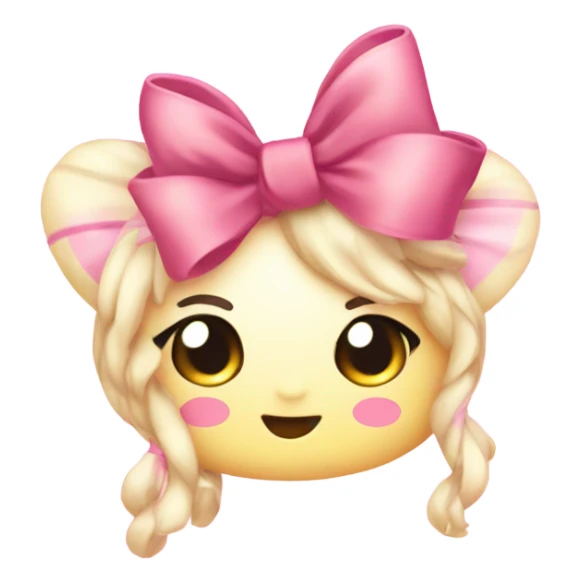 Coquette kawaii bow pink adorable sparkles sticker