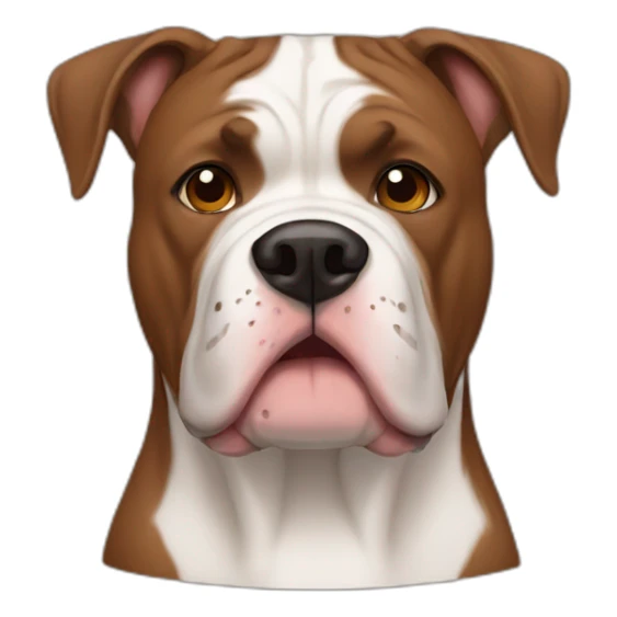 all brown american bulldog dog sticker