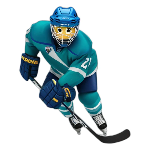a hurricane flinging hockey equipment sticker