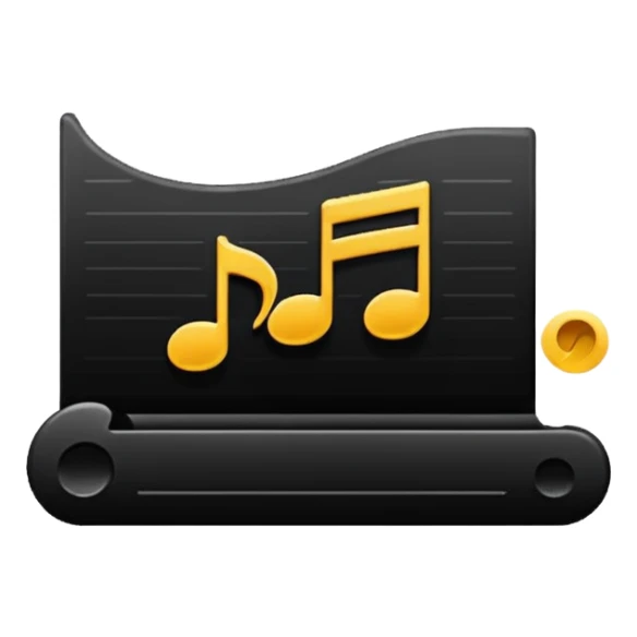 note of silence music sticker