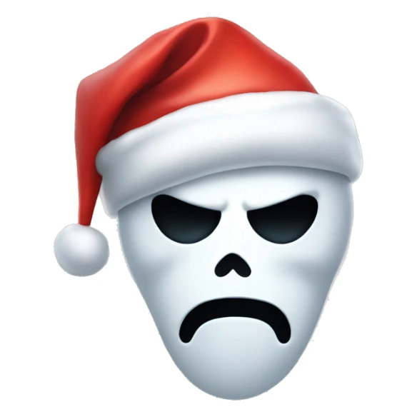 Ghost face from scream with Santa hat  sticker