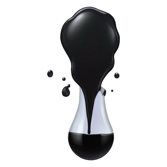 spot of black liquid sticker