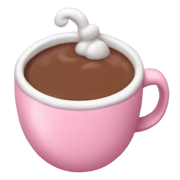 Soft pink Cozy hot chocolate sticker