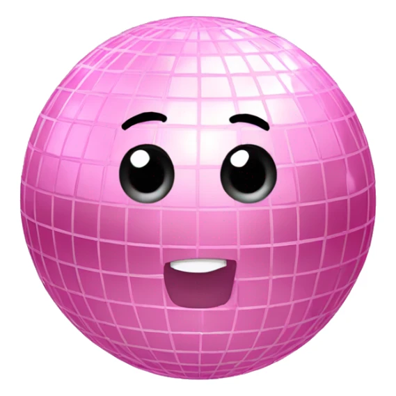 baby pink disco ball sticker