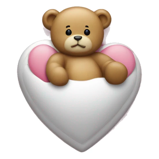 baby pin heart with teddy bear  sticker