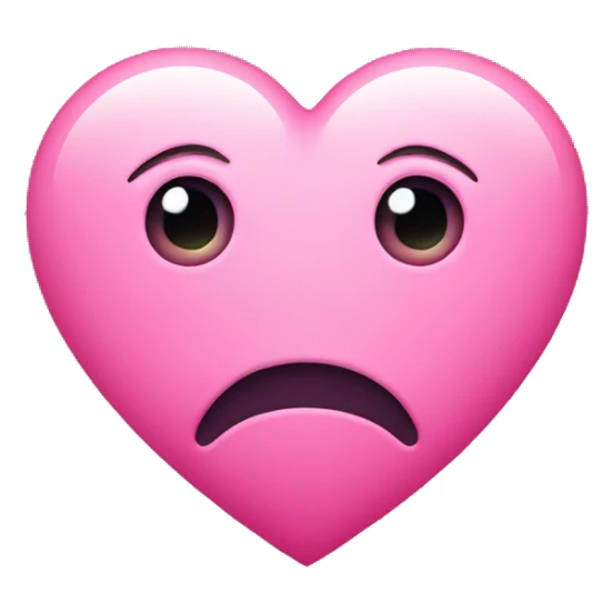Pink Heart with tears in it’s eyes  sticker
