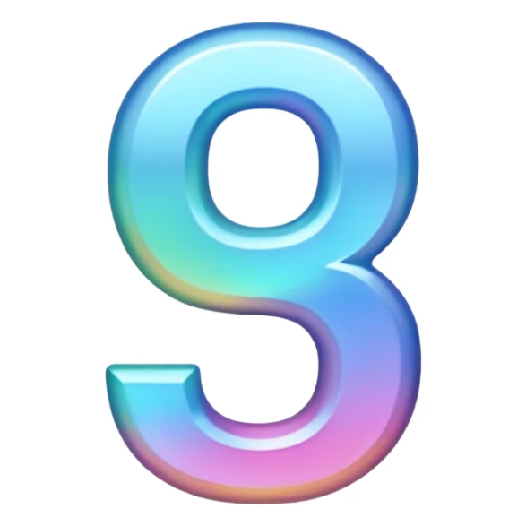 number 5 with a holographic border sticker