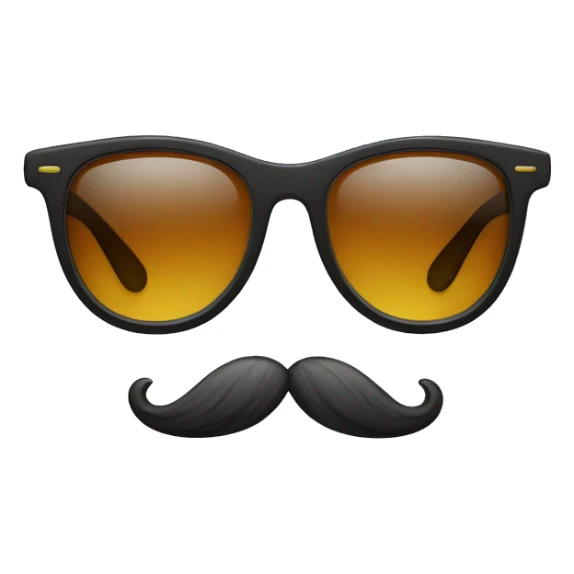 sunglases with mustache sticker