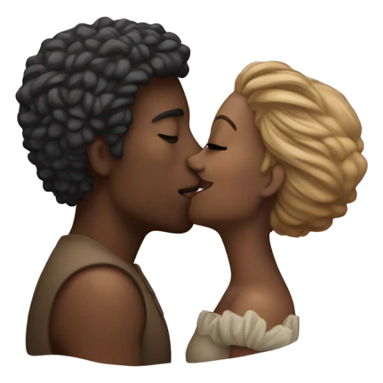 Woman and man kissing sticker