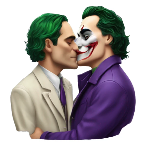 Joaquin Phoenix Joker kissing Joaquin Phoenix Joker sticker