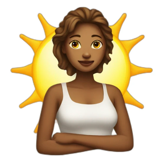 a woman that is the sun  sticker