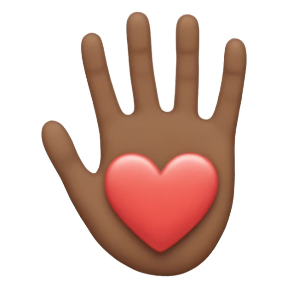 Make a heart out of your fingers with heart on top sticker