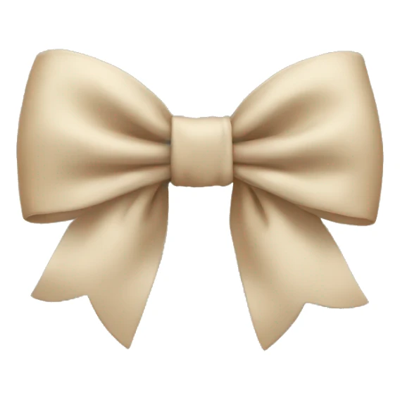 Beige bow sticker
