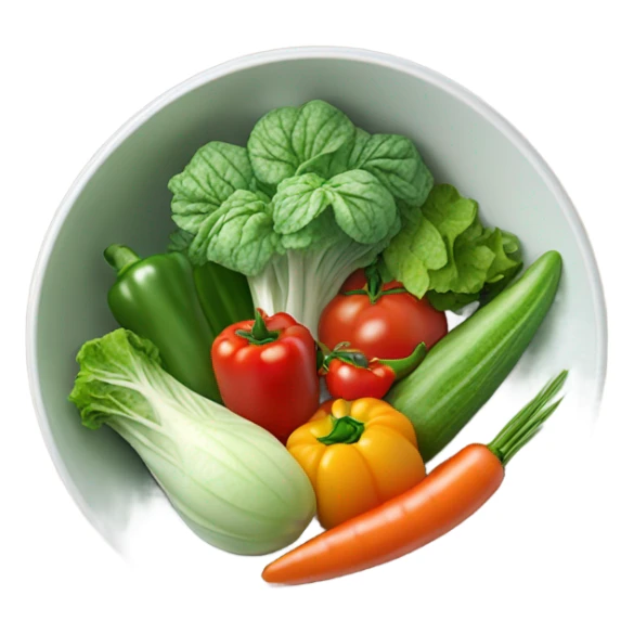 Vegetable salad sticker