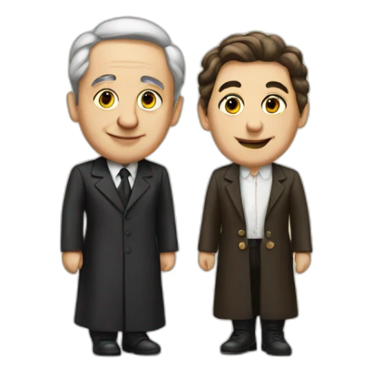 German leader and jewish person sticker