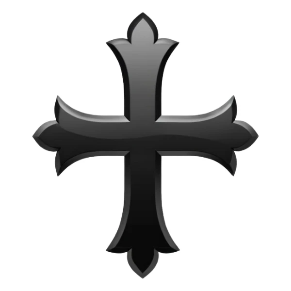 Le logo d'Indochine une genre de croix noire  sticker