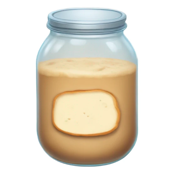 bubbly sourdough starter in aesthetic jar sticker