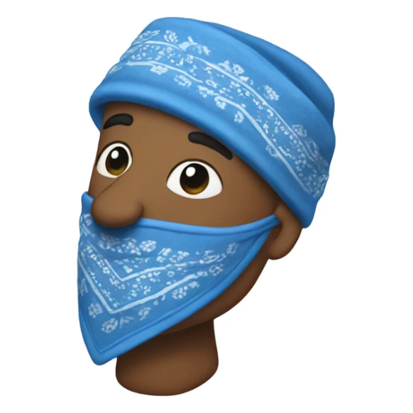 Blue bandana slippers sticker