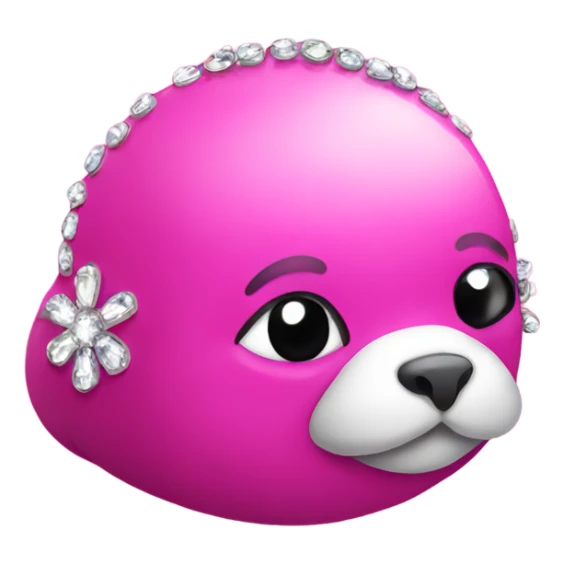 Hot pink Foca with crystals sticker
