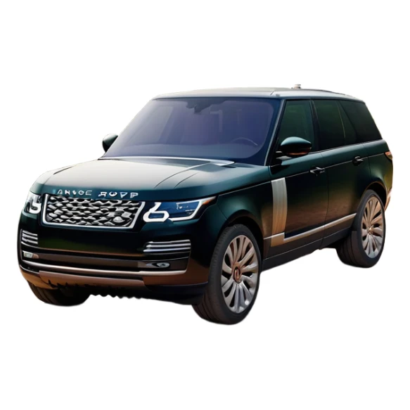 Range Rover (2022) – cinematic-realistic Range Rover emoji, its elegant black body gleaming under the soft light of dawn as it glides effortlessly across rugged terrain. The powerful V8 engine hums as it conquers rocky hills and dense forests, blending luxury with off-road prowess. Inside, the cabin is an oasis of comfort, showcasing leather, wood, and the latest technology in a seamless, sophisticated design. sticker