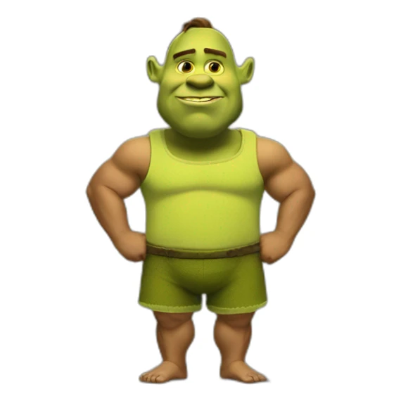 Shrek fulltime fitness body sticker