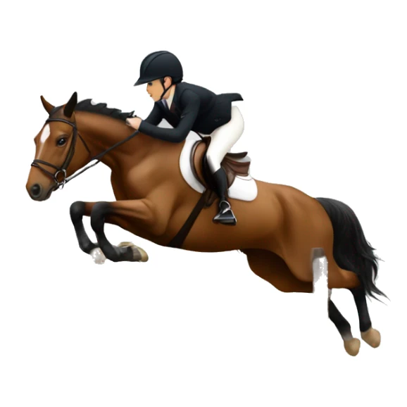 Horse showjumping over jump sticker