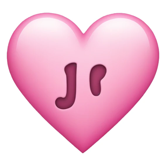 A pink heart with a the letter j in the middle  sticker