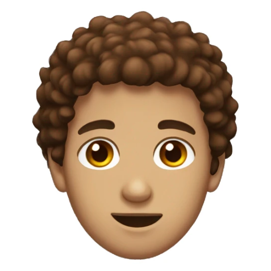 hot boy with brown fluffy hair and brown eyes sticker