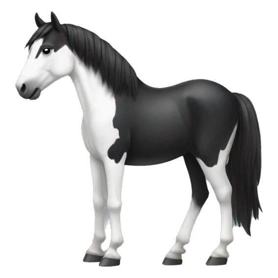 Black and white horse  sticker