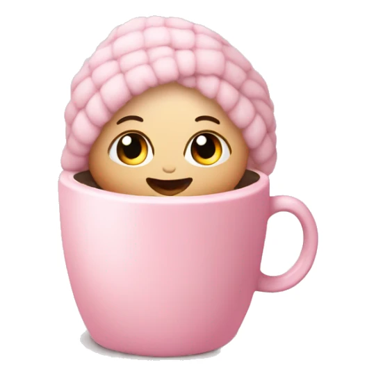 cozy coffee baby pink sticker