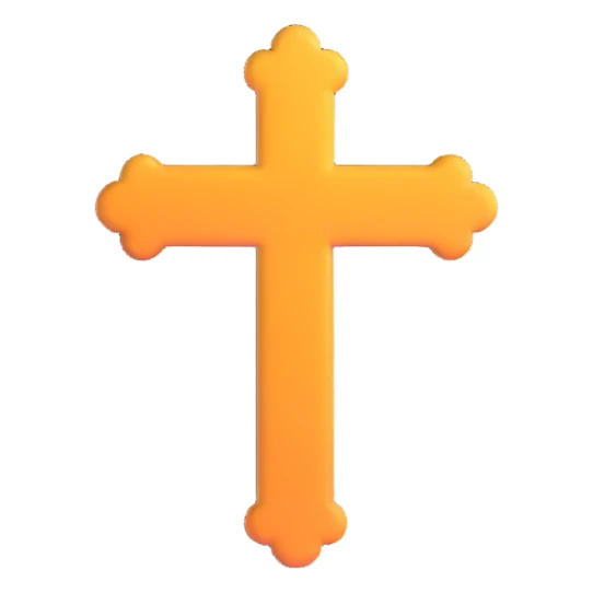 cross icon with slight shadow, subtle 3D effect, designed for clarity at small sizes sticker