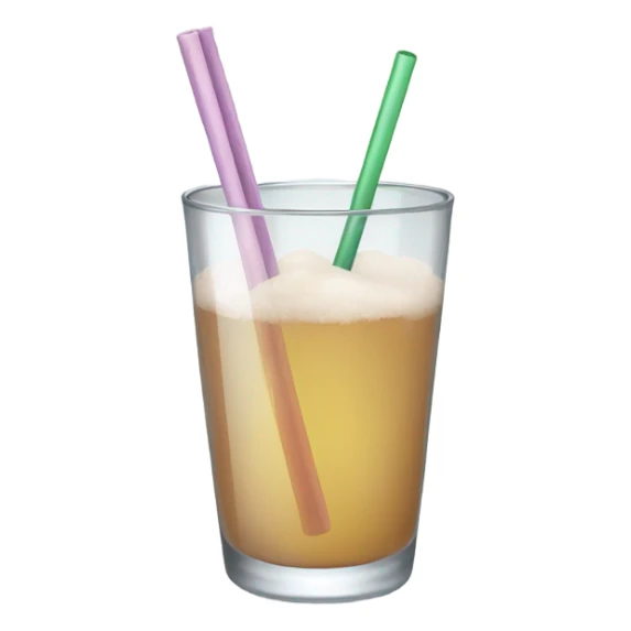 Person holding a glass straw with salt on it  sticker