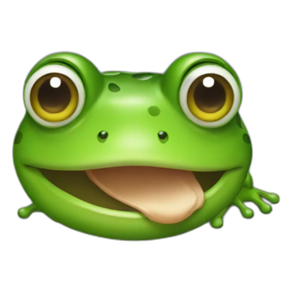 Sticky frog sticker