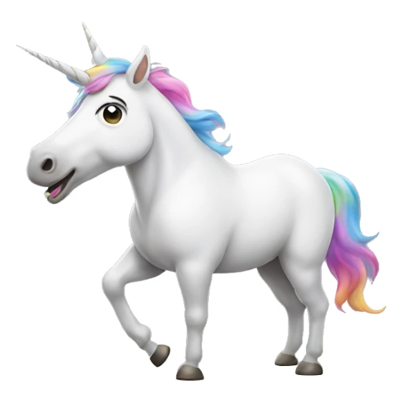 Unicorn farting sticker