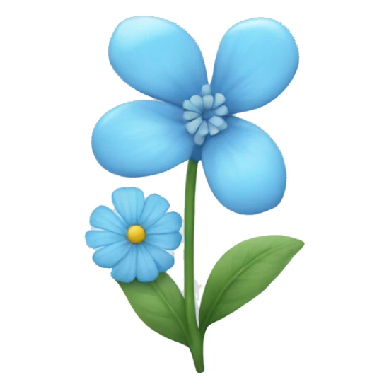 Baby blue flower sticker