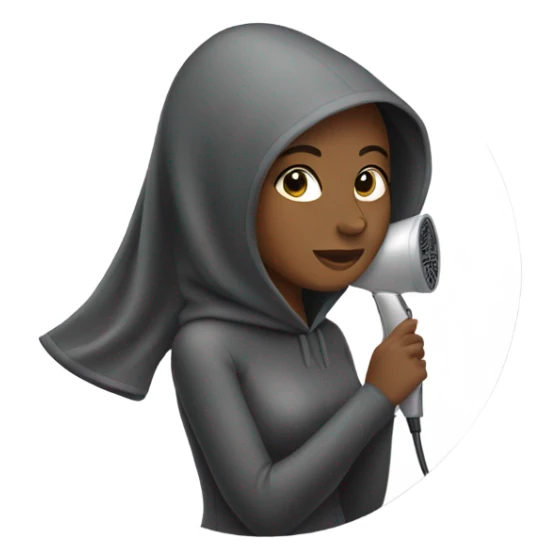 Black woman under the hair dryer  sticker