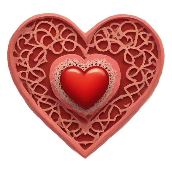 vintage valentine’s day card red sticker