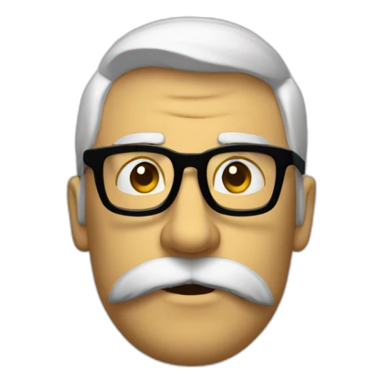 A Movi with glasses and smoke and sigma face sticker