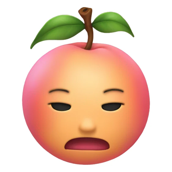 Peach with no face with a pink bow tied around it  sticker