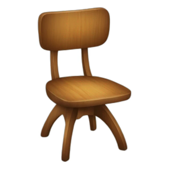 wooden fanny chair sticker