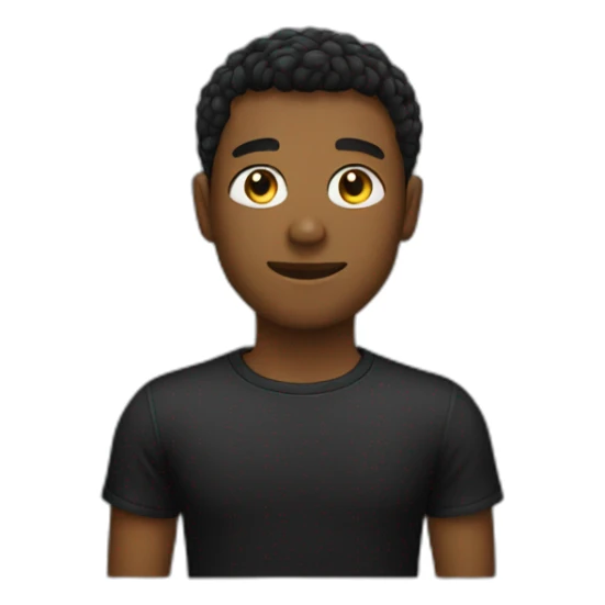 Black t-shirt sticker