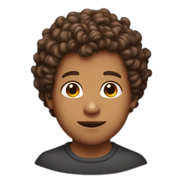 He was born with handsome curly hair sticker