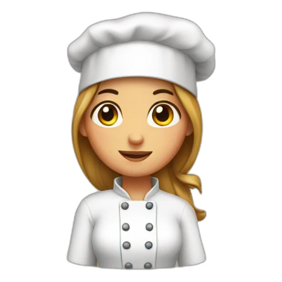 Girl baker who hides her breasts with her hands sticker