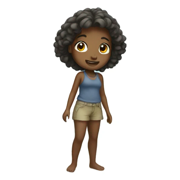 Girl in the ocean on an Island  sticker