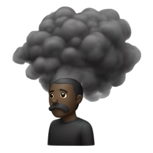 Un gros fumeur noir entrain de fumer sticker