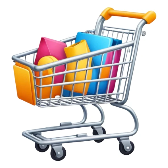 shopping app icon with cart sticker